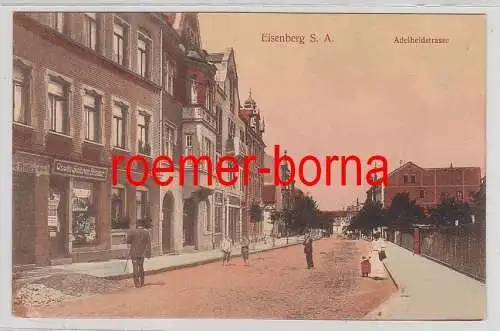 78156 Ak Eisenberg in S.-A. Adelheidstraße mit Frisör um 1910