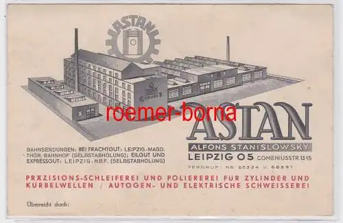 86990 Reklame Karte Leipzig Astan Präzisions-Schleiferei um 1930