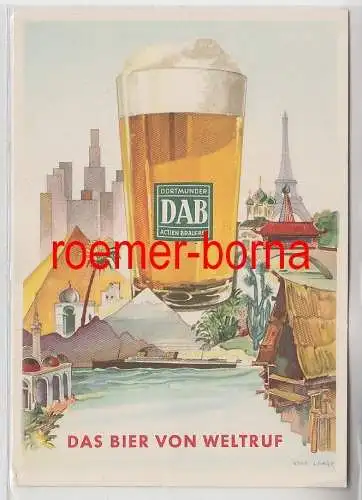 76922 Reklame Ak Dortmunder Actien Brauerei DAB Das Bier von Weltruf um 1940