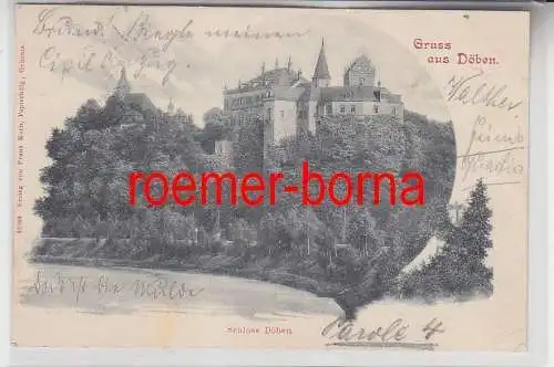 77856 Ak Gruss aus Döben Schloss Döben 1902