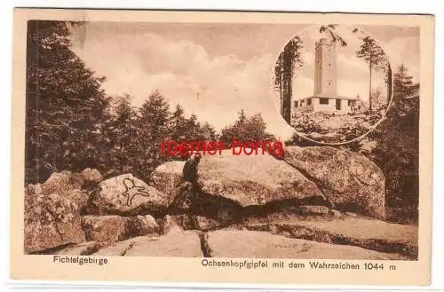 70601 Ak Fichtelgebirge Ochsenkopfgipfel mit dem Wahrzeichen 1044 m 1927