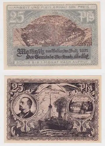 25 Pfennig Banknote Notgeld Gemeinde Mallmitz Malomice Juli 1921  (142071)