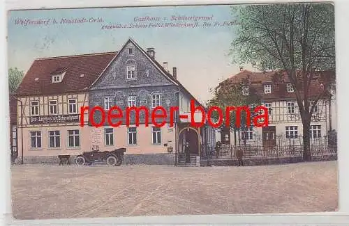77359 Ak Wolfersdorf bei Neustadt Orla Gasthaus zum Schlüsselgrund 1931