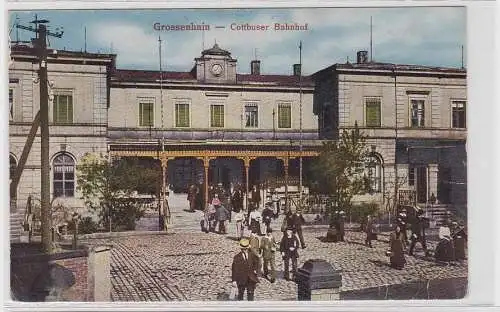 43384 Ak Großenhain Cottbuser Bahnhof 1922