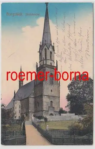 77000 Ak Burgstädt Stadtkirche 1918