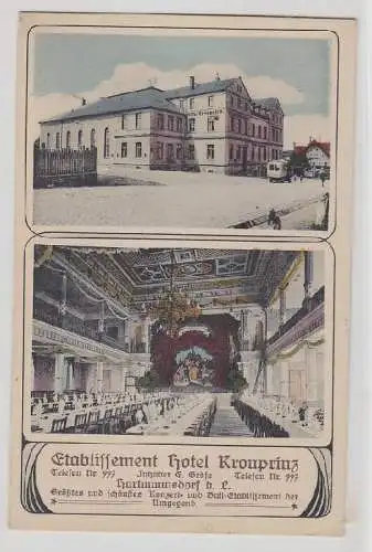 89638 Mehrbild Ak Hartmannsdorf bei L. Etablissement Hotel Kronprinz um 1920