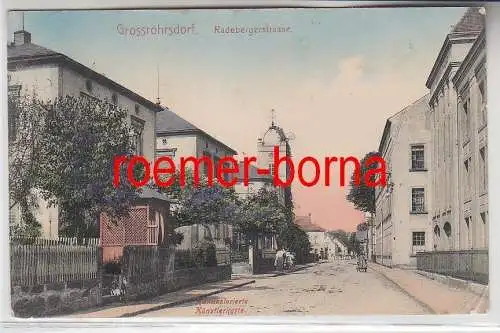76507 handkolorierte Künstler Ak Großröhrsdorf Radebergerstrasse 1912