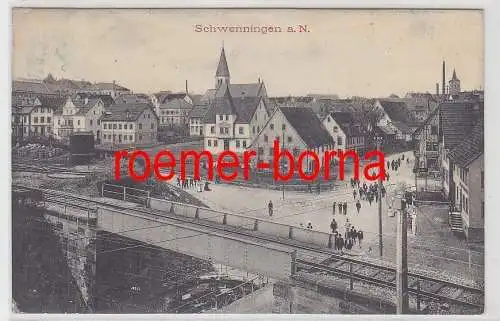 78070 Ak Schwenningen a.N. Eisenbahnbrücke 1911