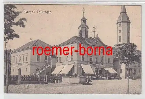 77573 Ak Bürgel Thüringen Hotel Ratskeller 1914