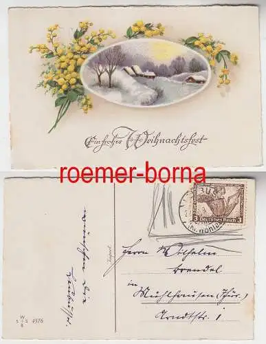 76862 Weihnachts Ak mit Frankatur 3 Pfennig Tannhäuser 1933