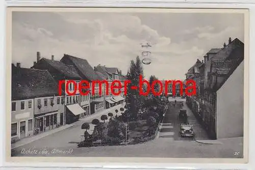 76824 Ak Oschatz i.Sa. Altmarkt um 1940