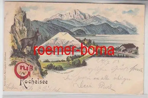 77848 Ak Lithografie Gruß vom Kochelsee 1903