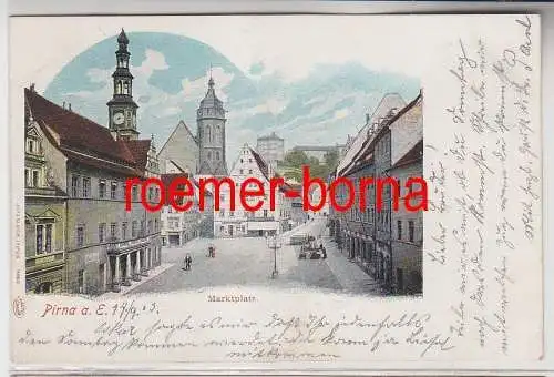 77745 Ak Pirna a.E. Marktplatz 1903