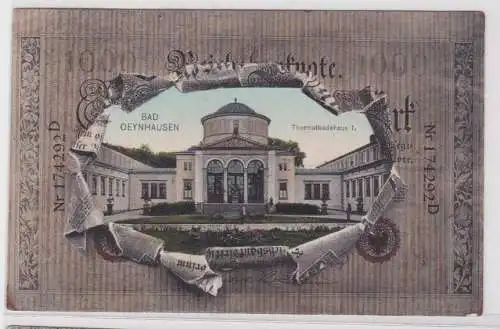 94247 Banknoten Ak Bad Oeynhausen Thermalbadehaus 1908