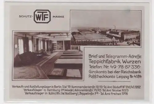 61526 Mehrbild Ak Wurzen Teppichfabrik um 1940