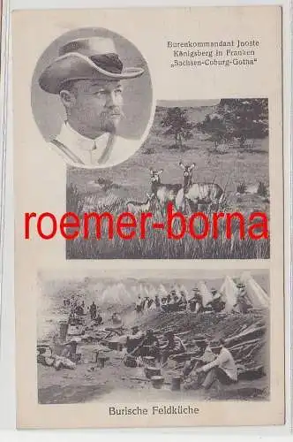76070 Mehrbild Ak Burenkommandant Jooste + Burische Feldküche um 1910