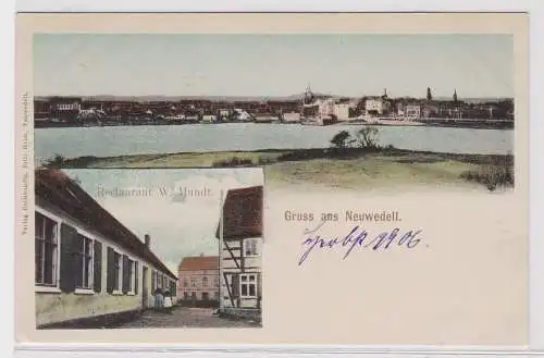 05573 Mehrbild Ak Gruß aus Neuwedell Drawno Restaurant W.Mundt 1906