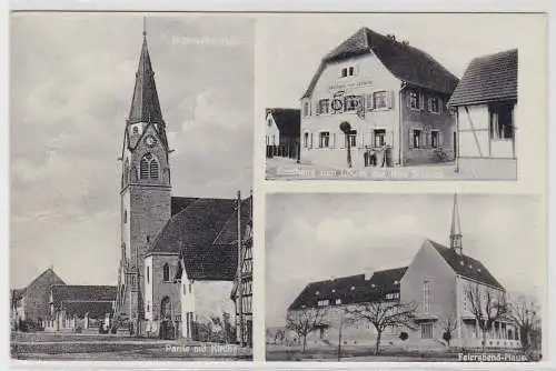 35144 Mehrbild Ak Nonnenweier - Gasthaus zum Löwen, Feierabendhaus um 1910