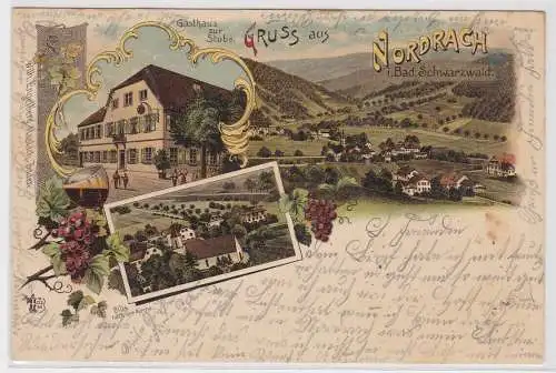 83428 Lithographie Ak Gruss aus Nordrach Schwarzwald - Gasthaus zur Stube 1900