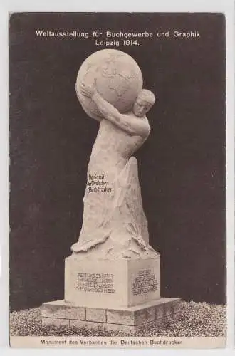 35318 Ak Leipzig Weltausstellung für Buchgewerbe und Graphik 1914 Monument