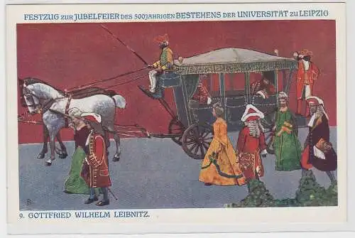 98397 Künstler Ak Festzug vom 500jährigen Jubiläum der Universität Leipzig 1909