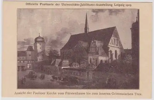19964 Offizielle Postkarte der Universitätsjubiläumausstellung Leipzig 1909