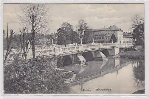 43576 Ak Hanau - Partie an der Kinzigbrücke 1897