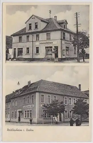82133 Ak Neulußheim i. Baden - Lebensmittelhaus Gasthaus zum Adler, um 1920