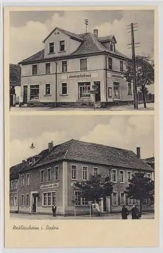 93799 Ak Neulußheim i. Baden - Lebensmittelhaus Gasthaus zum Adler, um 1920