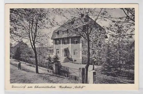78640 Ak Diensdorf am Scharmützelsee, Kurhaus "Seehof", Gebäudeansicht, um 1920