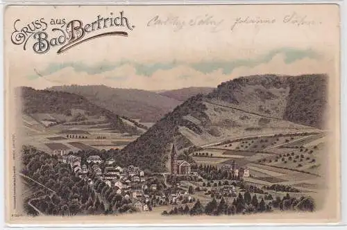 69395 Ak Gruss aus Bad Bertrich - Totalansicht 1898