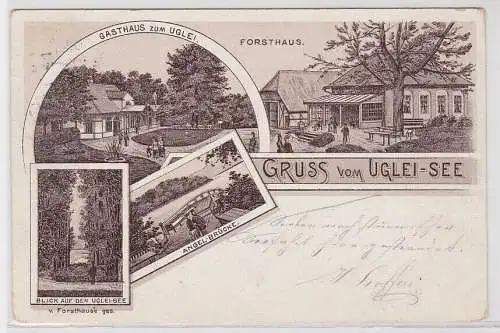 39369 Mehrbild Ak Gruss aus Uglei-See - Gasthaus zum Uglei, Forsthaus usw. 1897