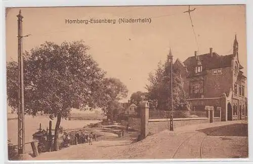 06067 Ak Homberg-Essenberg (Niederrhein), Straßen-/ Gebäudeansicht, um 1930