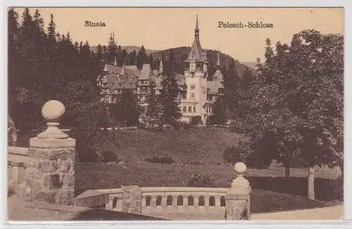 85743 Feldpost Ak Sinaia Rumänien Pelesch Schloss 1917