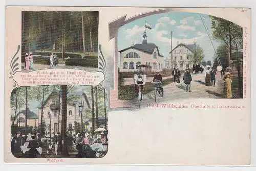 57966 Mehrbild Ak Hotel Waldschloß Oberholz bei Liebertwolkwitz um 1900