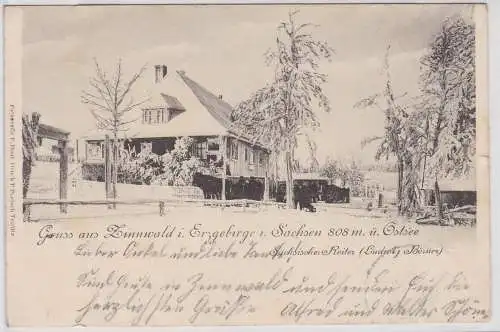 26196 Ak Gruß aus Zinnwald im Erzgebirge sächsischer Reiter 1905