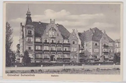 03061 AK Ostseebad Swinemünde - Seeheim, Stranpromenade um 1920