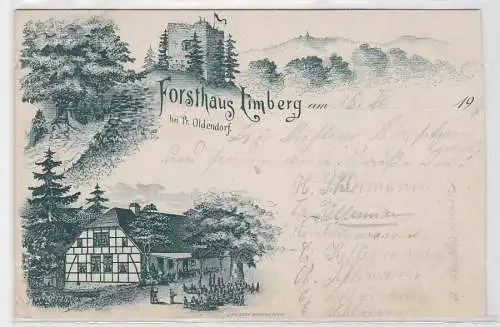 559190 Ak Forsthaus Limberg bei Preussisch Oldendorf 1901
