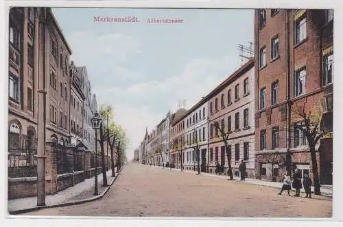 43779 Ak Markranstädt Albertstraße um 1910