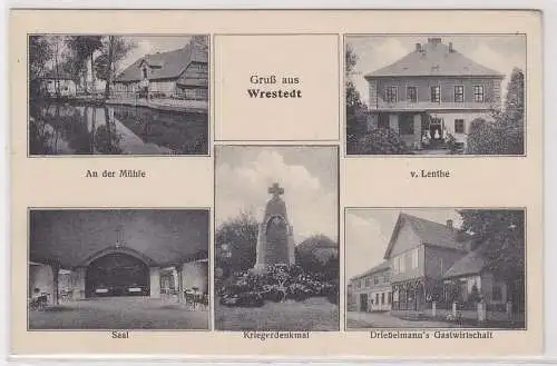29287 Mehrbild Ak Gruß aus Wrestedt Gasthof, Kriegerdenkmal usw. 1929
