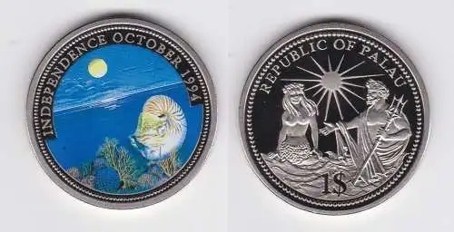 1 Dollar Farbmünze Palau Independence Oktober 1994 (119562)