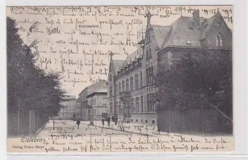 906782 Ak Eisleben - Partie an der Post auf Schlossplatz 1906