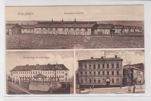 906910 Mehrbild Ak Eisleben - Baracken-Lazarett, Krankenhaus, Kaiserhof um 1916