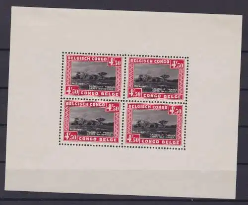 Briefmarken Belgisch-Kongo Block 1 ungebraucht * (132308)