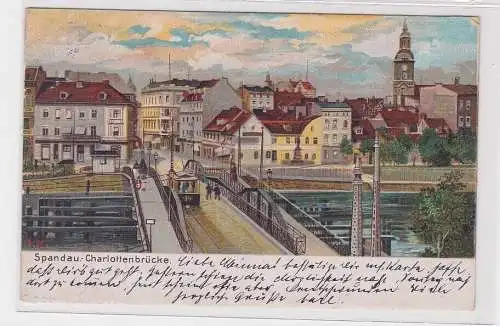 906581 Ak Spandau-Charlottenbrücke 1901