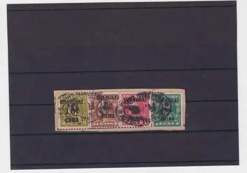 4 Briefmarken US Post in China Shanghai 1919 gestempelt (151823)