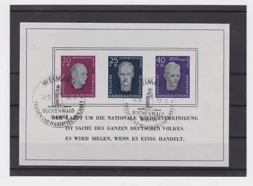 DDR Briefmarken Block 15 (Buchenwald) gestempelt (157628)