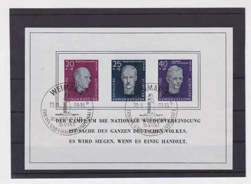 DDR Briefmarken Block 15 (Buchenwald) gestempelt (156808)