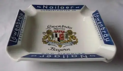 Reklame Porzellan Aschenbecher Nailaer Löwenbräu um 1940 (116653)