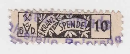seltene Kranz Spenden Marke B.d.V.D. Beiersdorf um 1925 (28190)